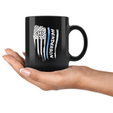 Personalized Mugs - Thin Blue Line Flag
