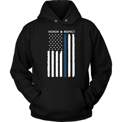 Honor Respect - Thin Blue Line Hoodie