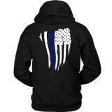 Thin Blue Line American Flag Hoodie