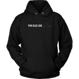 Thin Blue Line Heartbeat Hoodie