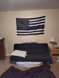 Thin Blue Line American Flag - 3 x 5 Foot Flag With Grommets