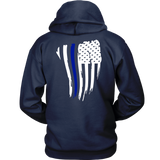 Thin Blue Line American Flag Hoodie