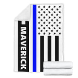 Personalized Thin Blue Line Blanket 2