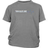 Youth Thin Blue Line "Heartbeat" Shirt - Kids