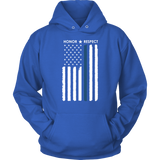 Thin Blue Line Flag Honor Respect Hoodie