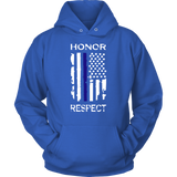 "Honor Respect" Thin Blue Line Flag Hoodie