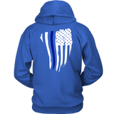 Thin Blue Line American Flag Hoodie