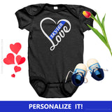 Personalized Thin Blue Line Love Onesie