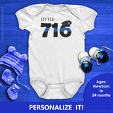 Personalized Blue Line Onesie - Type 2