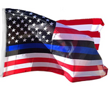 Blue Line Inspired American Flag - 3 x 5 Foot Flag With Grommets