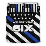 We Got Your Six - Thin Blue Line Bedding