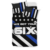 We Got Your Six - Thin Blue Line Bedding