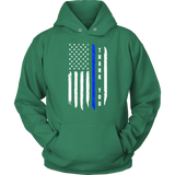 "Thank you" - Thin Blue Line Flag Hoodie