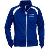 Ladies Thin Blue Line Raglan Sleeve Warmup Jacket