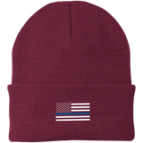 Thin Blue Line American Flag Beanie