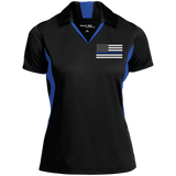 Thin Blue Line Flag Performance Polo Shirt - Women's