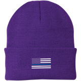 Thin Blue Line American Flag Beanie