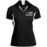 Thin Blue Line Flag Performance Polo Shirt - Women's