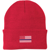 Thin Blue Line American Flag Beanie