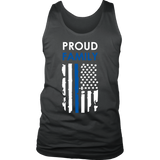 "Proud family" - Thin Blue Line Flag Tank tops