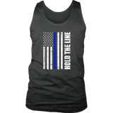 "Hold the line" - Thin blue line flag Tank tops