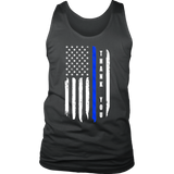 "Thank you" - Thin Blue Line Flag Tank tops