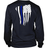 Thin Blue Line American Flag Shirt + Hoodies