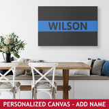 Personalized Thin Blue Line Canvas - 2
