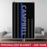 Personalized Blanket - Flag - Add Name