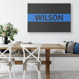 Personalized Thin Blue Line Canvas - 2