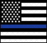Thin Blue Line Baby Blanket/Quilt - Type 1