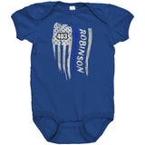 Personalized Thin Blue Line Flag Onesie