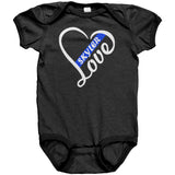 Personalized Thin Blue Line Love Onesie