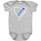 Personalized Thin Blue Line Love Onesie