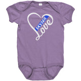 Personalized Thin Blue Line Love Onesie