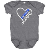 Personalized Thin Blue Line Love Onesie