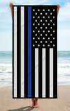 Thin Blue Line Beach Towel - Type 1