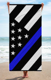 Thin Blue Line Beach Towel - Type 4