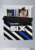 We Got Your Six - Thin Blue Line Bedding