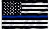 Thin Blue Line American Flag - 3 x 5 Foot