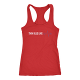 Women's Thin Blue Line Heartbeat - Racerback Tank Top
