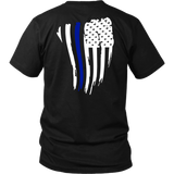 Thin Blue Line American Flag Shirt