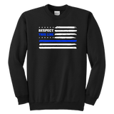 "Respect this Line" - Thin Blue Line Kids Sweatshirt