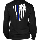 Thin Blue Line American Flag Shirt + Hoodies