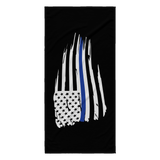 Thin Blue Line Flag Beach Towel - Type 1