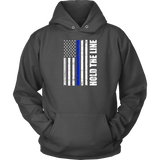 "Hold the line" - Thin blue line flag Hoodie