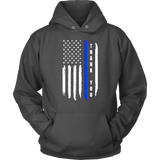 "Thank you" - Thin Blue Line Flag Hoodie