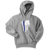 Youth Thin Blue Line American Flag Hoodie - Kids