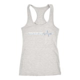 Women's Thin Blue Line Heartbeat - Racerback Tank Top