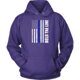 Hold the line Thin Blue Line flag Hoodies